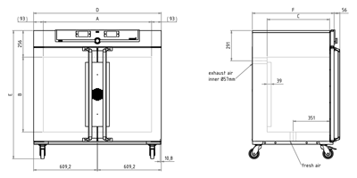 Tủ sấy đối lưu tự nhiên 449L loại UN450 Memmert